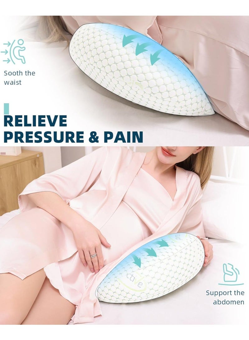 Proactiv Portable Maternity Pillow Adjustable Side Pillow Pregnancy Pillow Waist Support Pregnancy Pillows for Sleeping Pillow Maternity Back Belly Hip Support Pillow for Pregnant Women with Detachable and Adjustable Pillow Cover Velvet Pregnant Pillows - Image 3